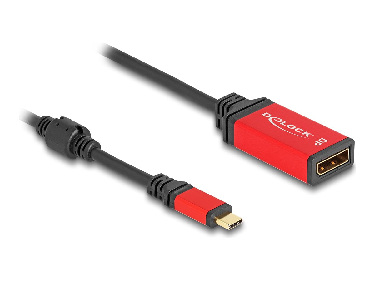 DELOCK USB Type-C zu DisplayPort Adapter DP Alt Mode 8K 30 Hz mit HDR Funktion - Vorderansicht