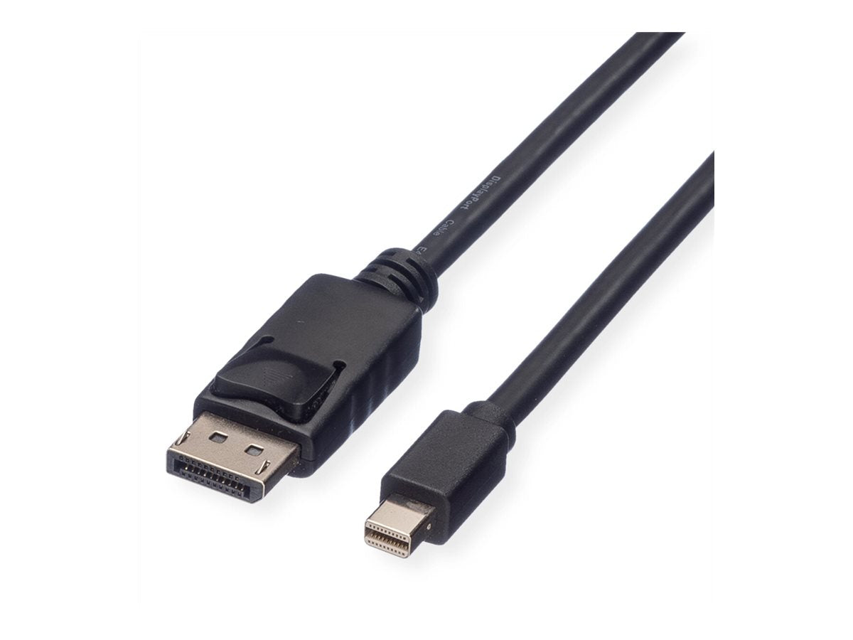 ROLINE GREEN DisplayPort Kabel DP ST - Mini DP ST TPE schwarz 5m Vorderansicht