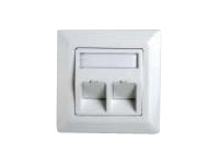 TELEGÄRTNER Unterputzdose Modulaufnahme reinweiss 2-fach