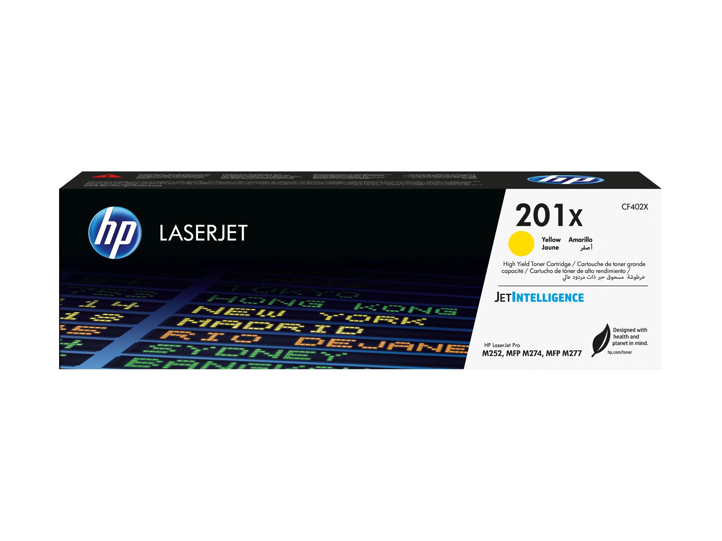 HP 201X Tonerkartusche gelb Vorderansicht