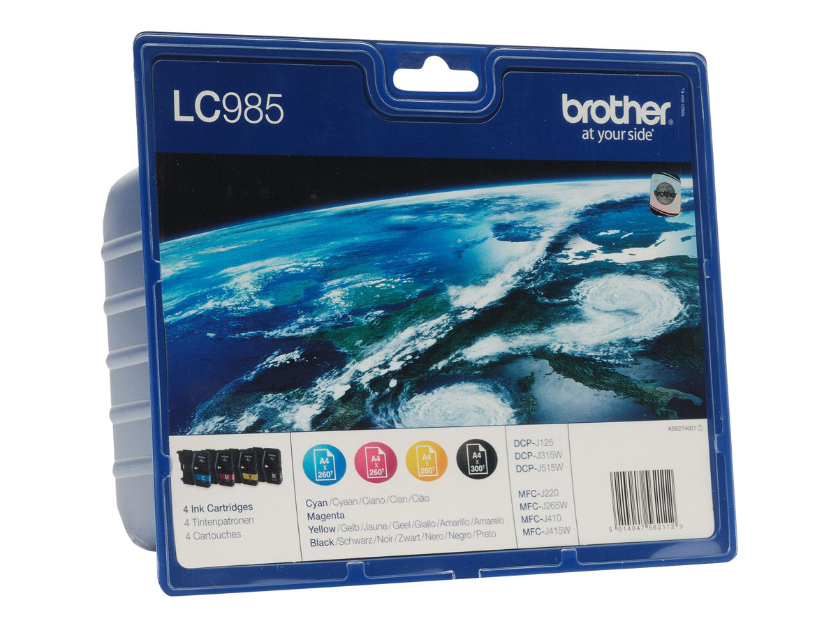 BROTHER LC-985 Tinte schwarz und dreifarbig Standardkapazität Vorderansicht