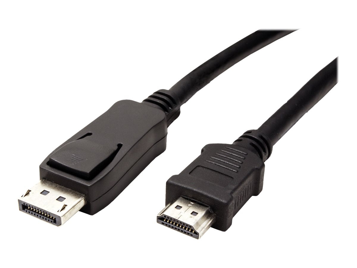 VALUE DisplayPort Kabel DP - HDTV ST/ST schwarz 4,5m Vorderansicht
