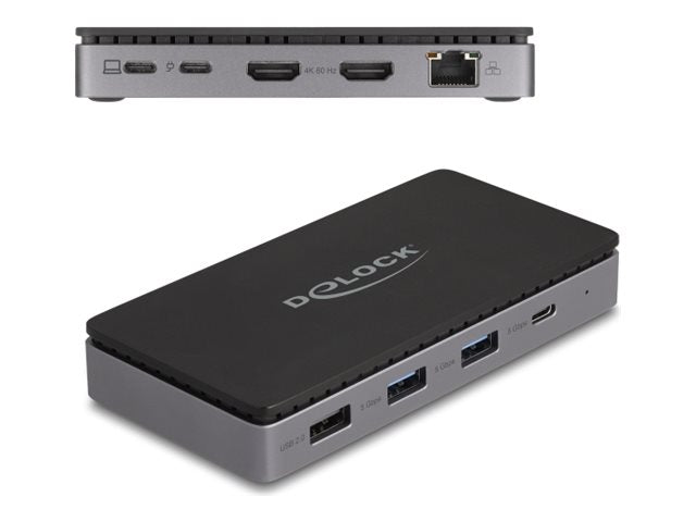 DELOCK USB Type-C Dockingstation 4K - Dual HDMI MST / USB / Gibabit LAN / PD 3.0 85 W
