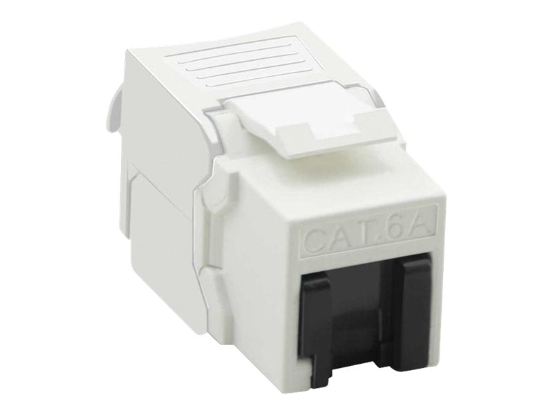 VALUE Kat.6A Class EA Keystone RJ-45 ungeschirmt werkzeuglos weiss - Vorderansicht