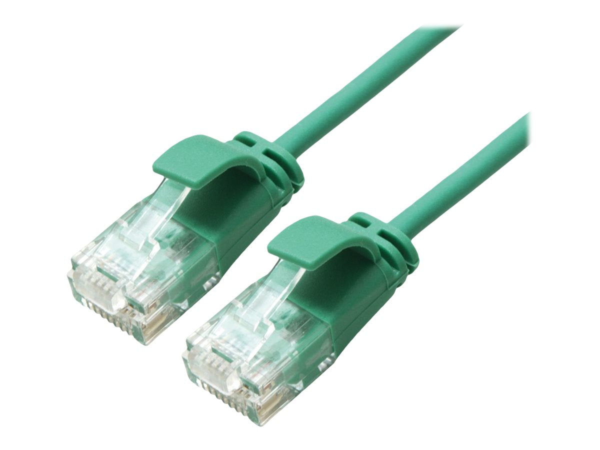 ROLINE GREEN UTP Patchkabel Kat.6A Class EA LSOH slim grün 1m - Vorderansicht