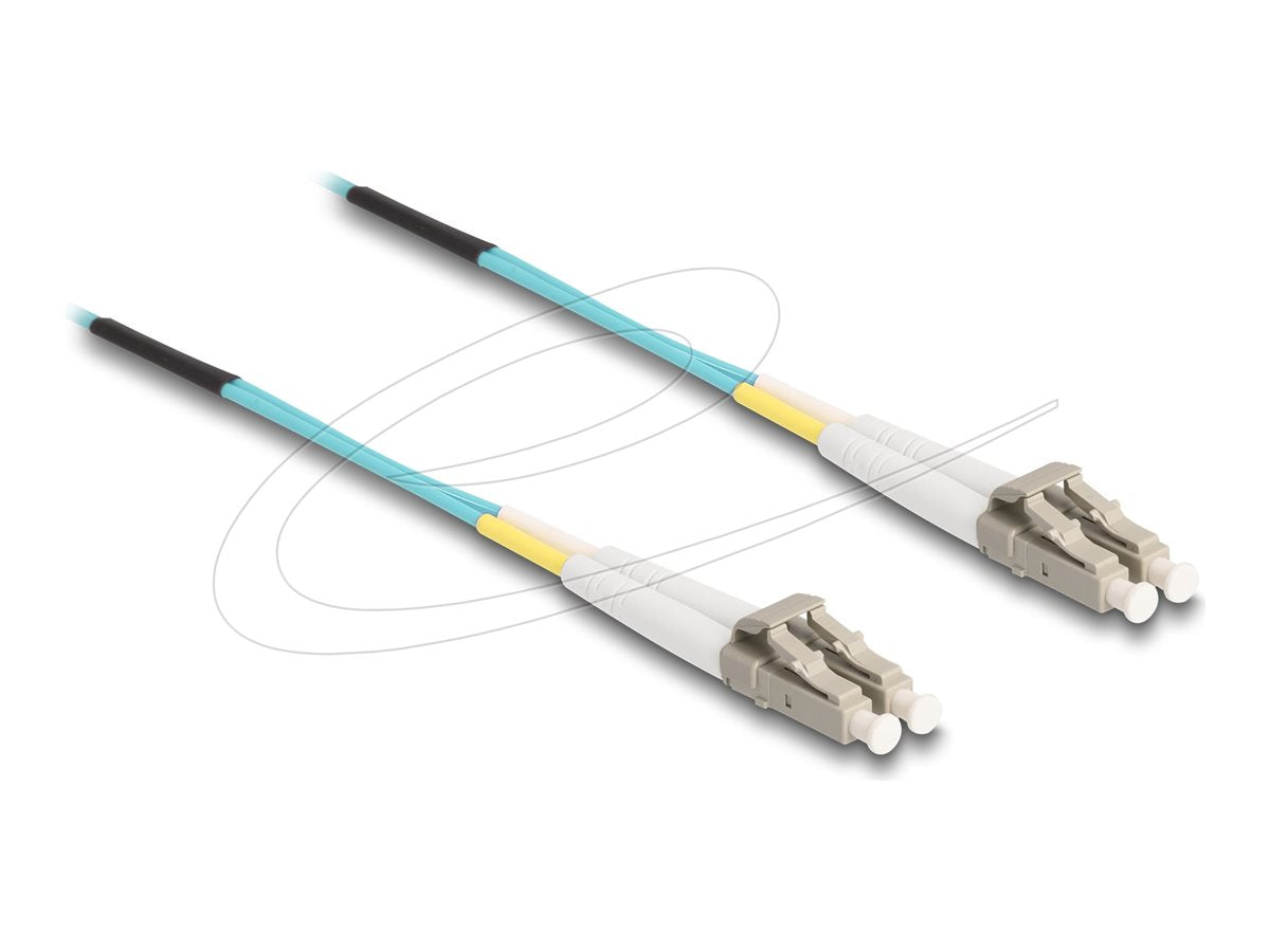 DELOCK LWL Kabel LC Duplex zu LC Duplex Multimode OM3 100m - Vorderansicht