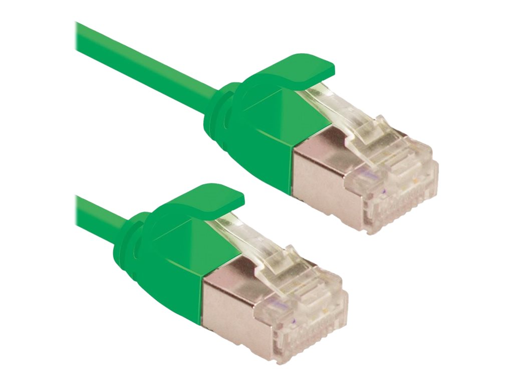 ROLINE GREEN U/FTP Patchkabel Kat.6A Class EA LSOH slim grun 0,5m - Vorderansicht