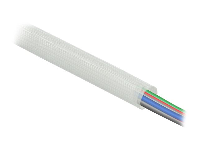 DELOCK Schutzschlauch Glasfasergeflecht 2 m x 4 mm weiss - Verpackung