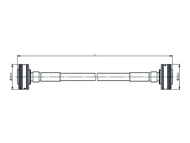 PUC TELEGÄRTNER 4.3-10 Jumper Kabel 1/4z IP67 L 3.0 m. mPP-mPP. G20 1/4z flex - JMPR/30BBL 4.3-10 auf 4.3-10 Push Pull Type Jumper