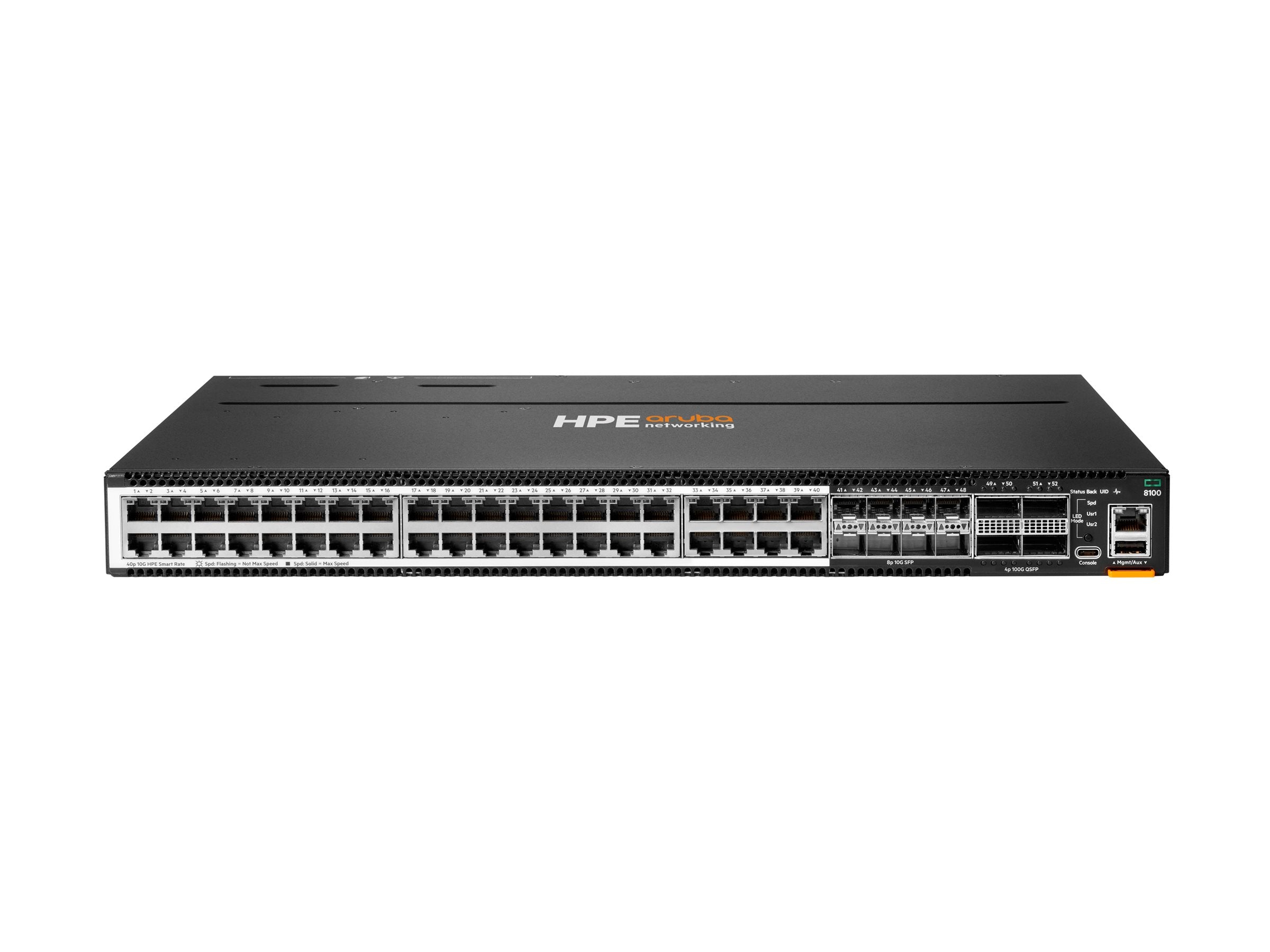 HPE Aruba Networking CX8100 40x10G Base-T 8x10G SFP+ 4x40/100G QSFP28 FB 3Fan 2ACPSU SW Bundle EU en