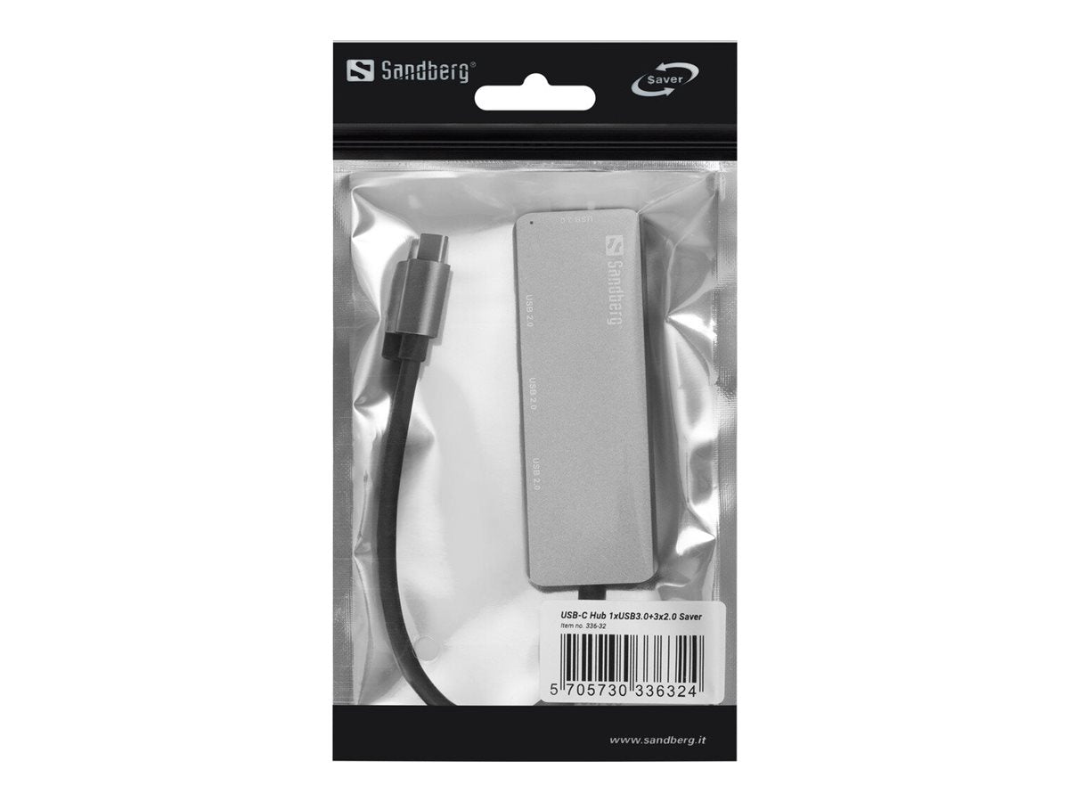 SANDBERG USB-C Hub 1xUSB3.0+3x2.0 SAVER Verpackung