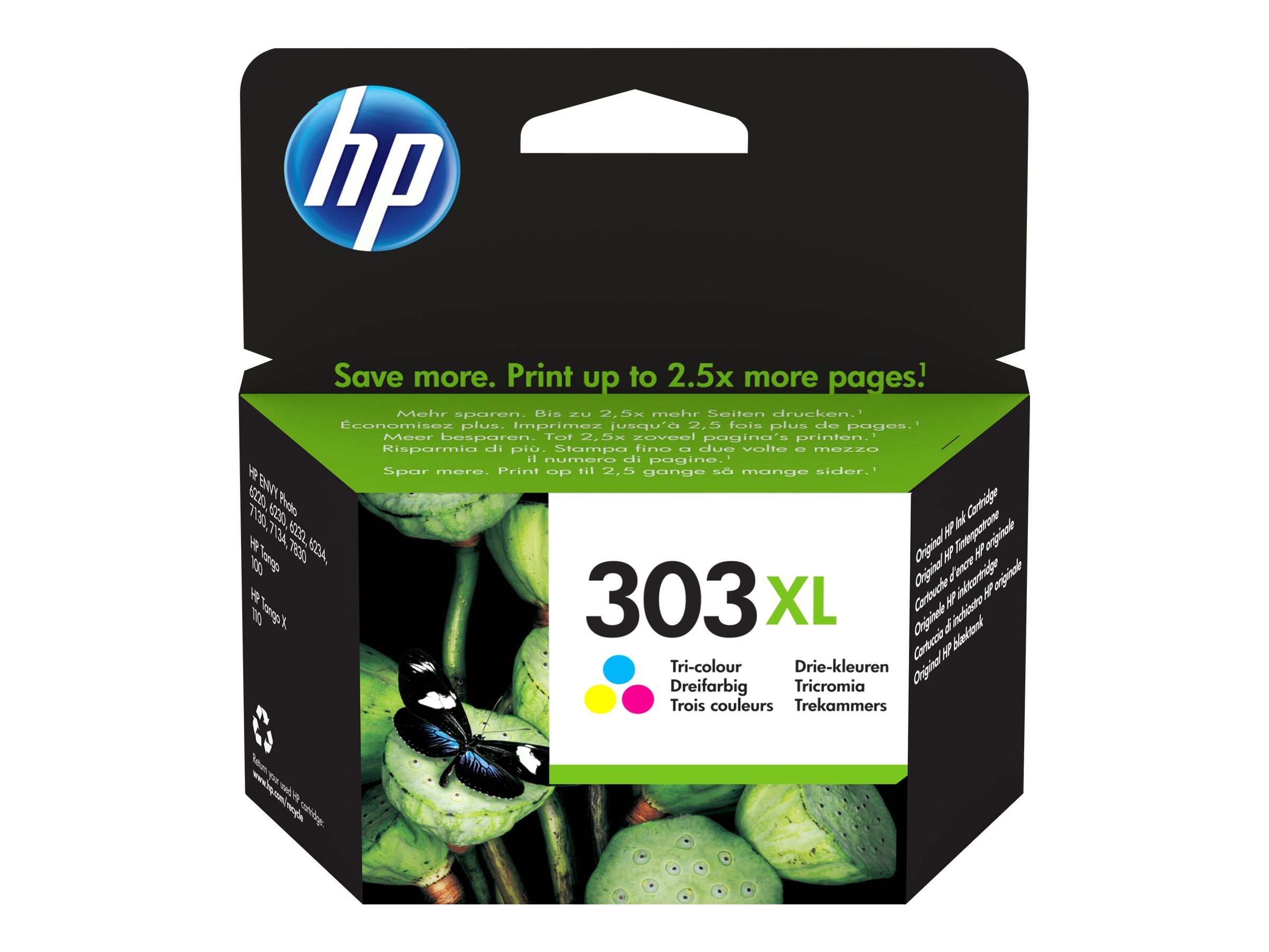 HP 303XL High Yield Tri-color Ink Cartridge Verpackung
