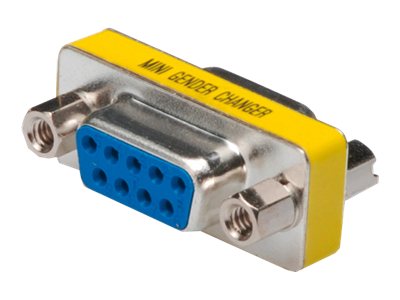 ASSMANN Gender Changer D-Sub9 Metallgehäuse F/F Vorderansicht