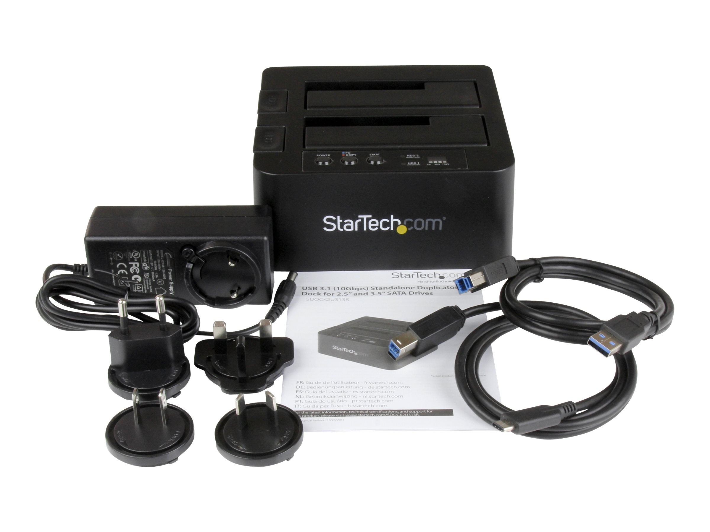 STARTECH.COM USB 3.1 Duplizierer Dockingstation Rückansicht
