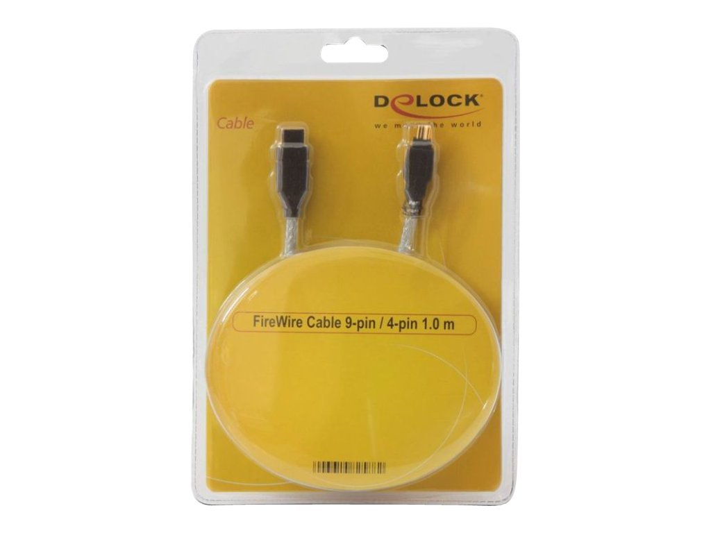 DELOCK Kabel FireWire B 1,0m St9/St4 - Vorderansicht