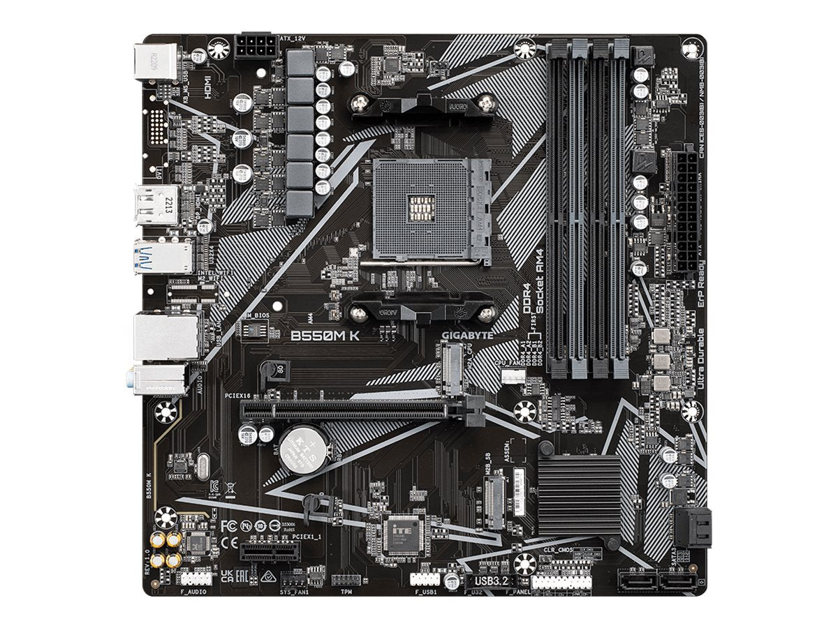 GIGABYTE B550M K AM4 Motherboard Verpackung