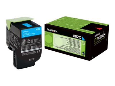 LEXMARK 802C Toner cyan Vorderansicht