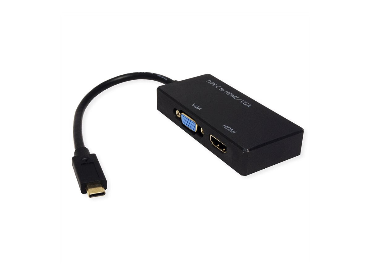 VALUE Display Adapter USB Typ C - VGA / HDMI Vorderansicht