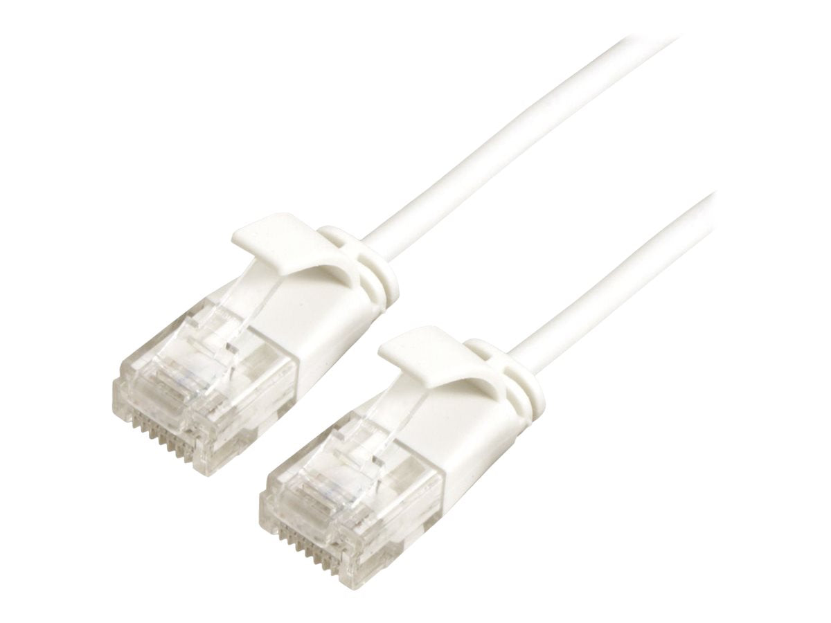 ROLINE GREEN UTP Patchkabel Kat.6A Class EA LSOH slim weiss 2m - Vorderansicht