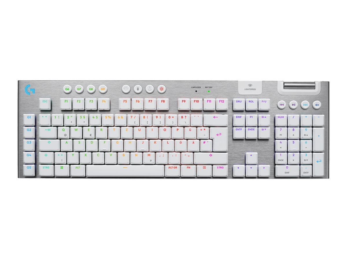 LOGITECH G915 X LIGHTSPEED Wireless Gaming Keyboard White - Vorderansicht