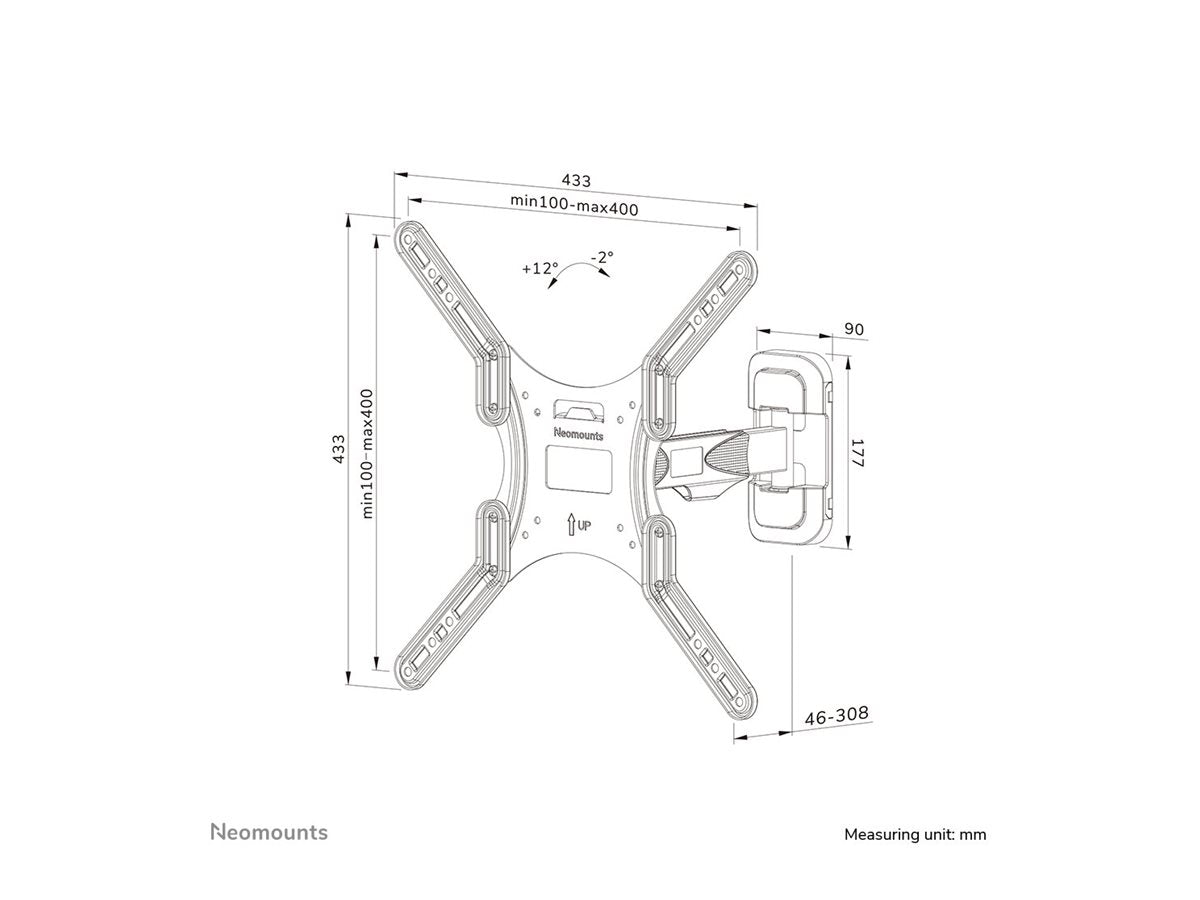 NEOMOUNTS WL40-540BL14 Wandhalterung Detailansicht