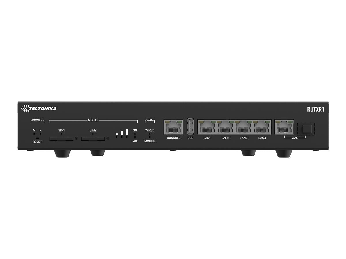 TELTONIKA NETWORKS RUTXR1 Enterprise Rack-Mountable SFP/LTE Router Rückansicht