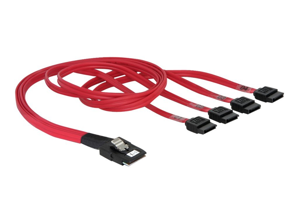 DELOCK Kabel mini SAS 36pin zu 4x SATA SFF 8087 Vorderansicht