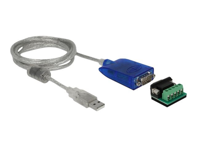 DELOCK Adapter USB Typ-A zu Seriell RS-422/485 DB9 Vorderansicht