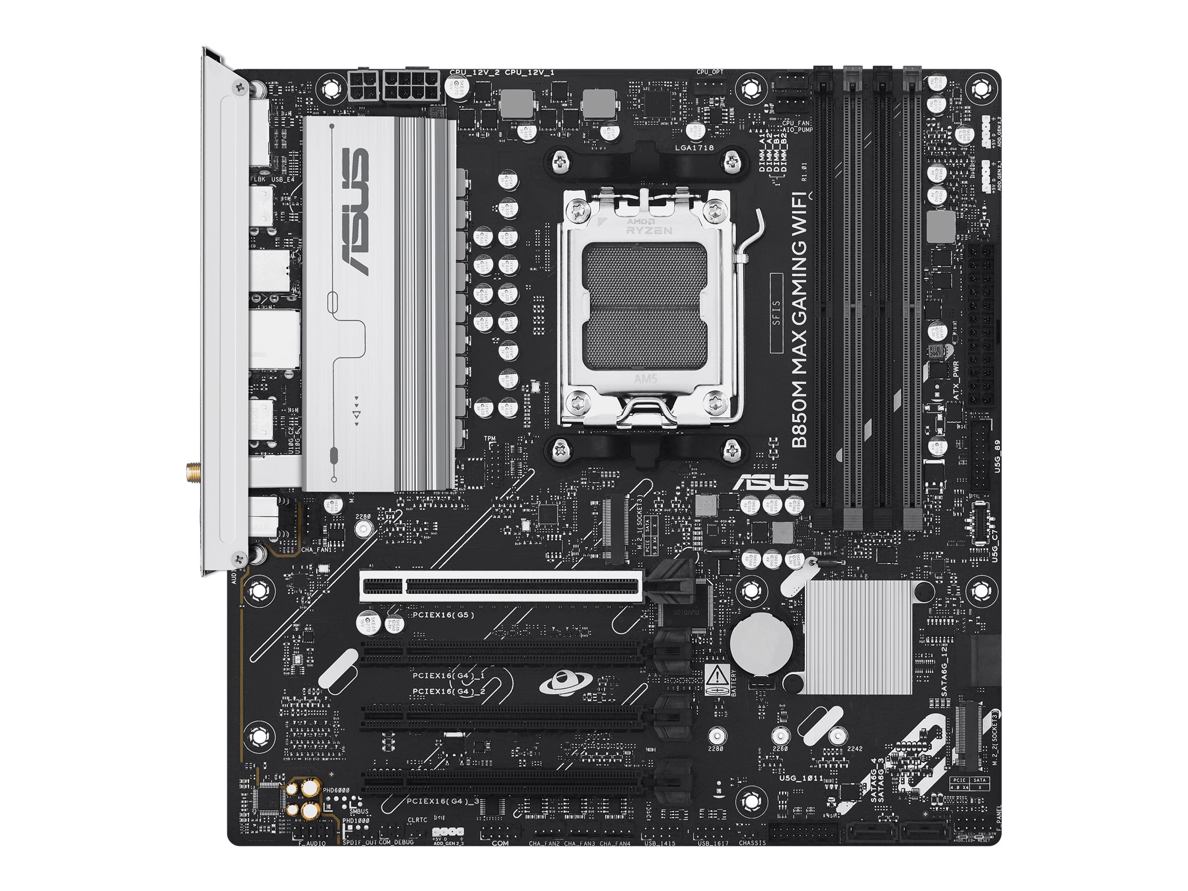 ASUS B850M MAX GAMING WIFI Motherboard Vorderansicht