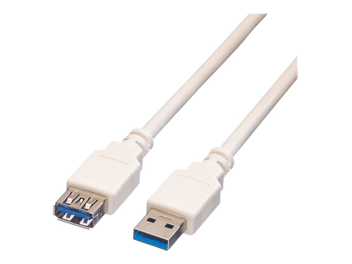 VALUE USB 3.2 Gen 1 Kabel Typ A-A ST/BU weiss 0,8m Detailansicht