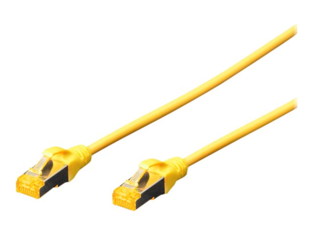 DIGITUS CAT 6A S-FTP Patchkabel Cu LSZH AWG 26/7 0,25 m Gelb - Vorderansicht