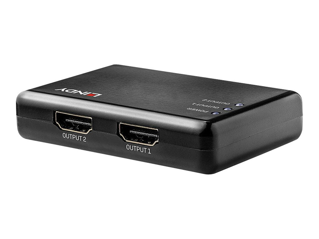 LINDY 2 Port HDMI 10.2G Splitter Vorderansicht