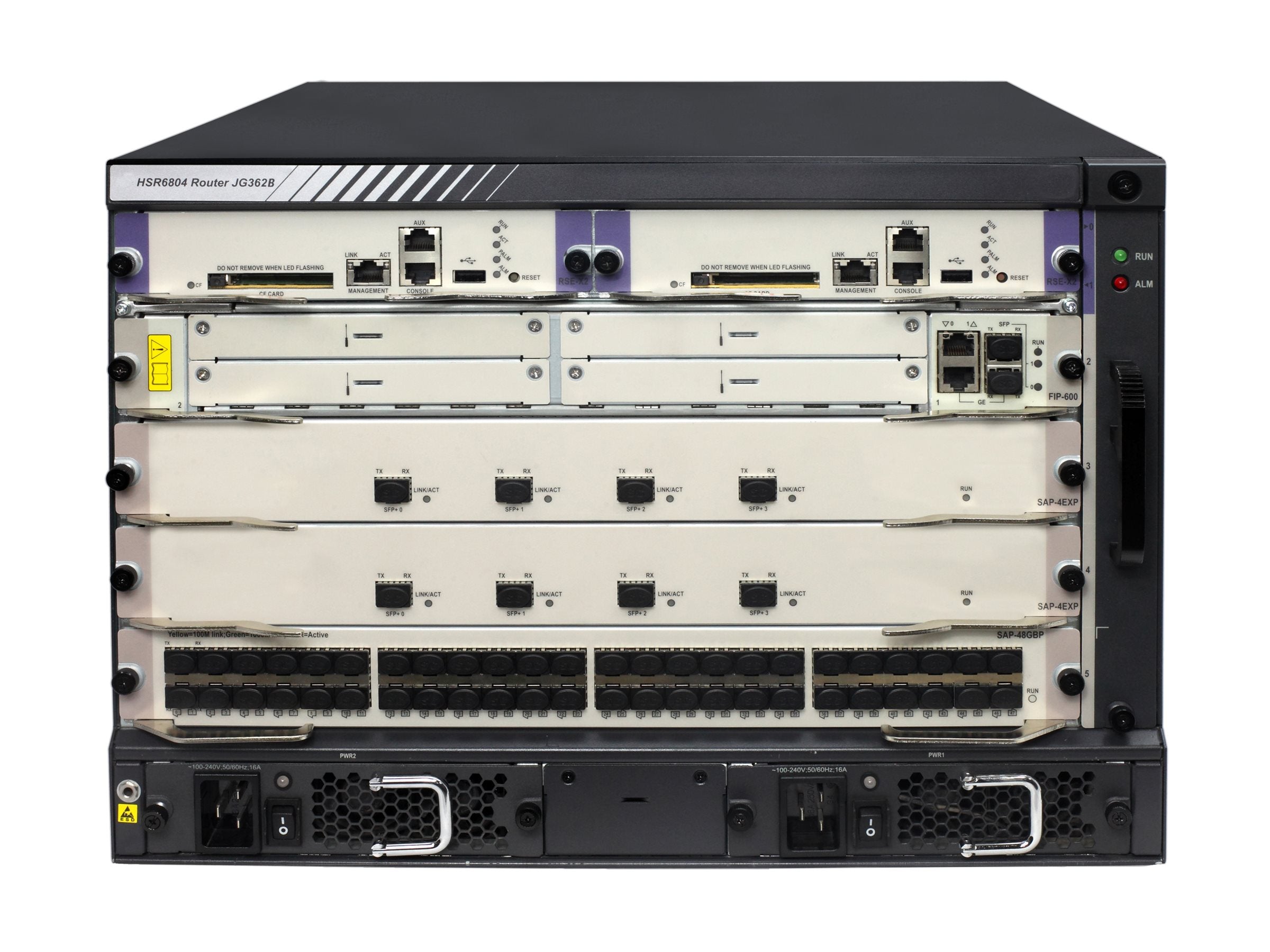 HPE FlexNetwork HSR6804 Router Chassis Vorderansicht