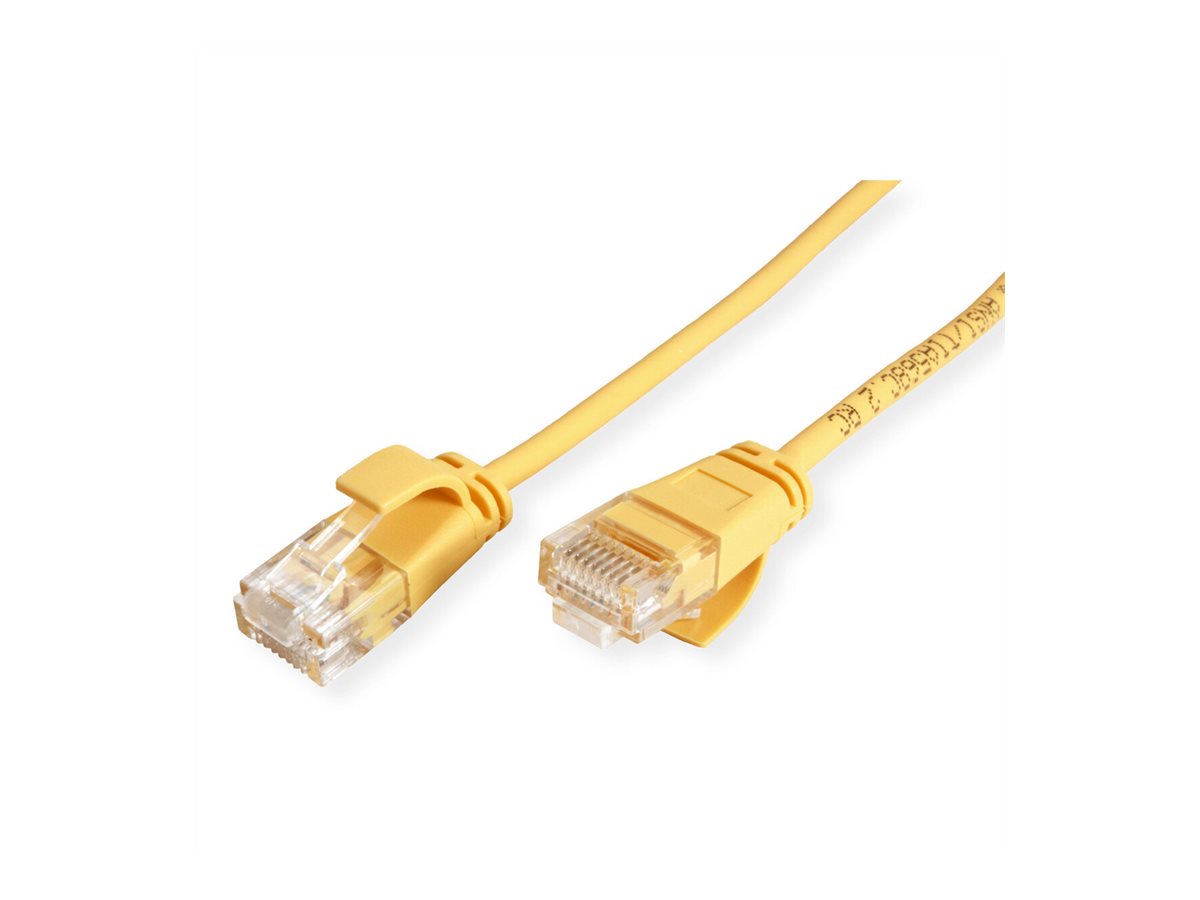 ROLINE UTP DataCenter Patchkabel Kat.6A Class EA LSOH slim gelb 0,3m Verpackung