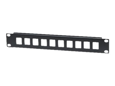 INTELLINET 10 Port Patchpanel unbestueckt 1 HE schwarz - Vorderansicht