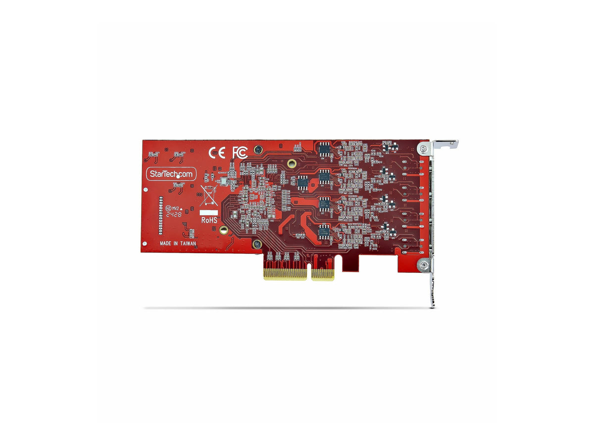 STARTECH.COM 4-Port USB-C 10Gbps PCIe Karte 4x Separate USB 3.2 Kontroller PCI Express 3.0 Niedrigprofil Bugel TAA