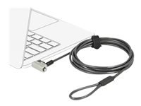 NAVILOCK Notebook Sicherungskabel mit 3 Verriegelungsköpfen für Kensington