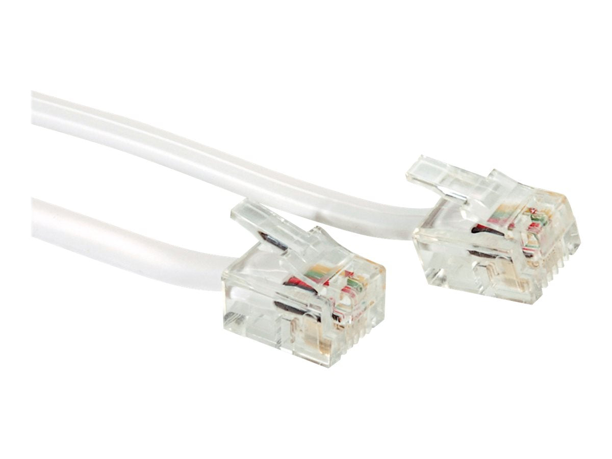 VALUE RJ12-Kabel 6P4C grau 15m Vorderansicht