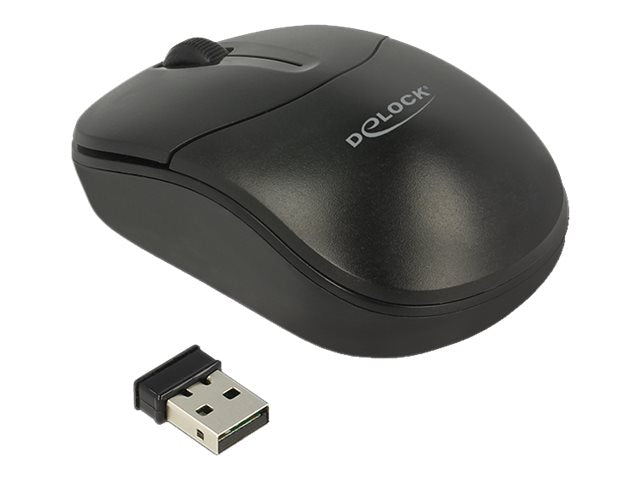 DELOCK Optische 3-Tasten Mini Maus 2,4 GHz wireless - Vorderansicht