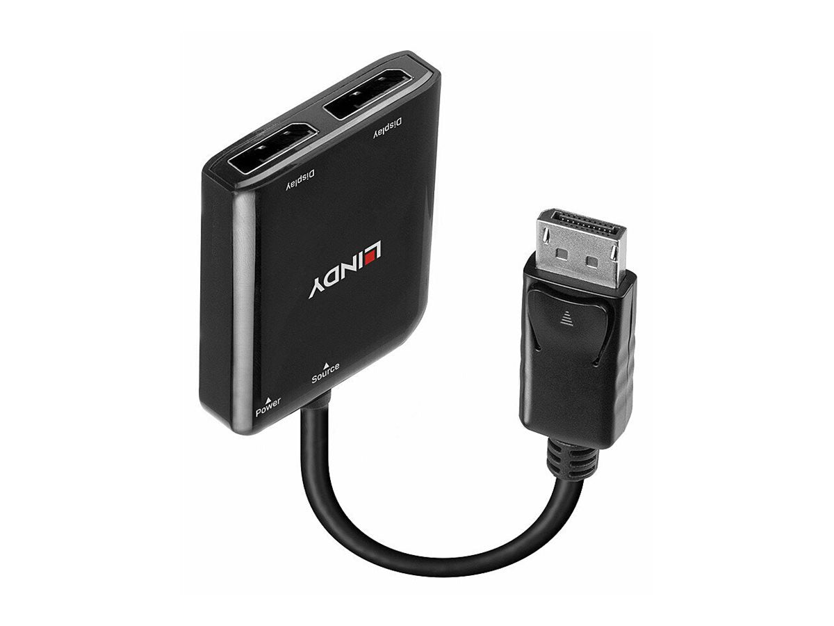 LINDY 2 Port DisplayPort 1.2mST Hub Vorderansicht