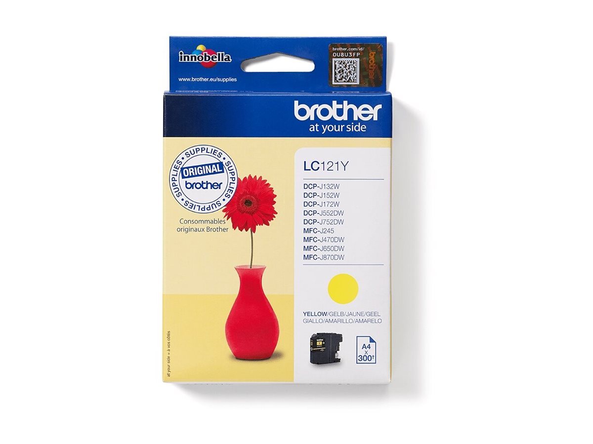 BROTHER LC121Y Tintenpatrone Gelb Vorderansicht