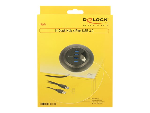 DELOCK Tisch-Hub 4 Port USB 3.0 Detailansicht
