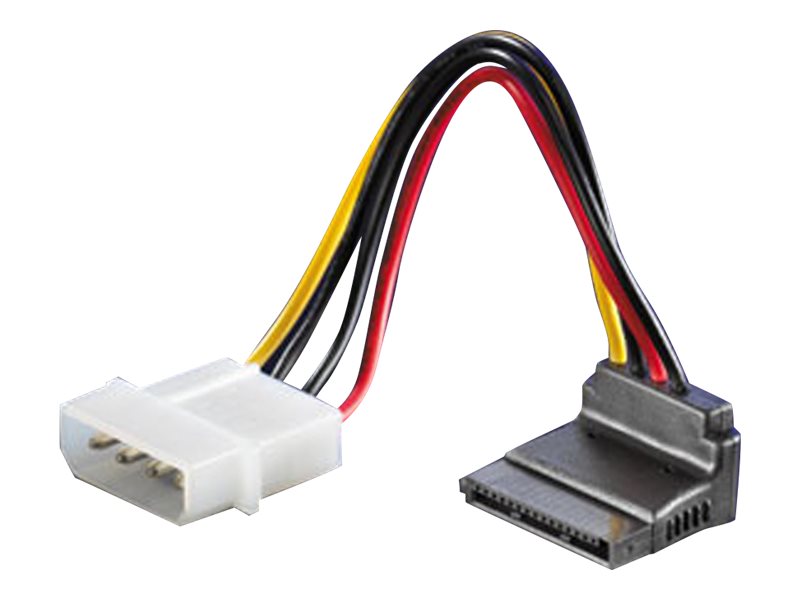 ROLINE Adapterkabel 4 pol. HDD / SATA abgewinkelt 0,1m Anschlussansicht