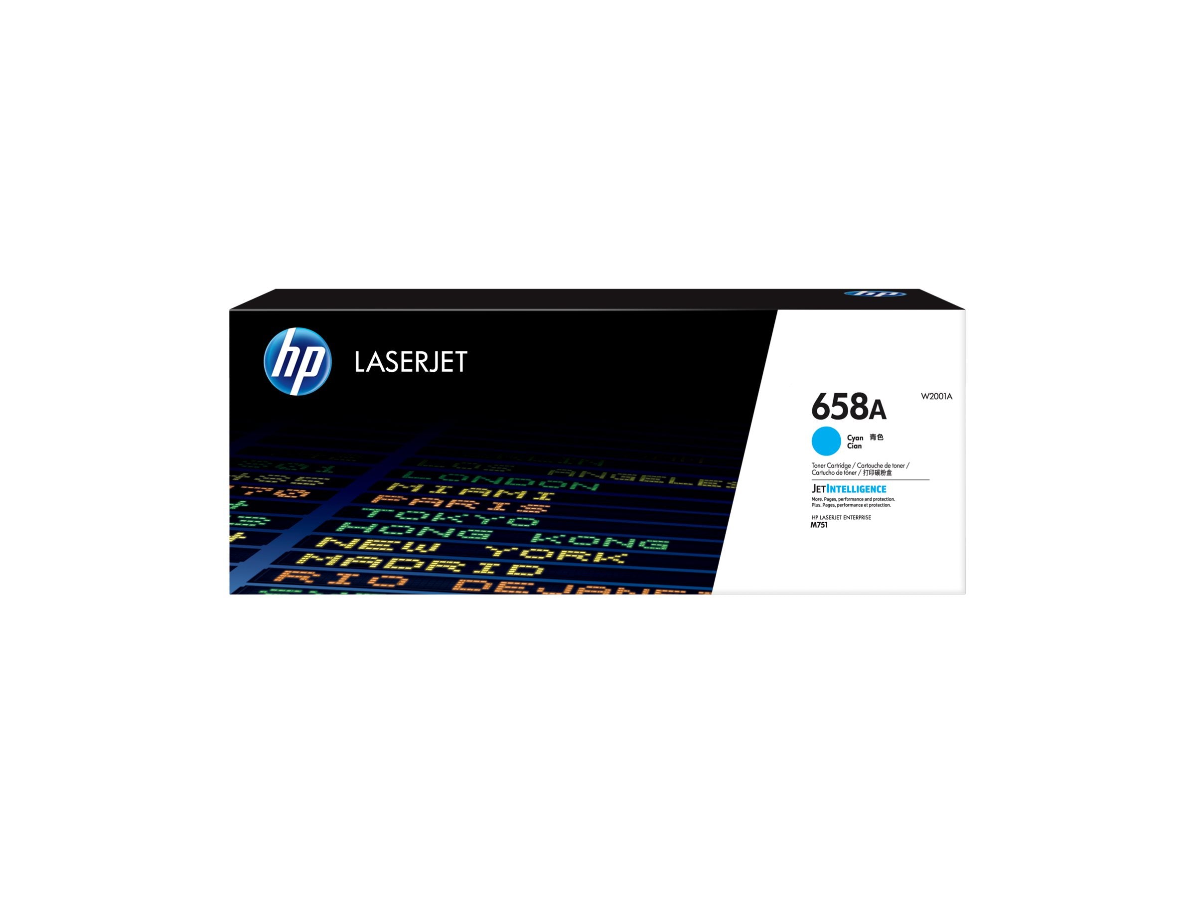 HP 658A Cyan LaserJet Toner Cartridge Vorderansicht
