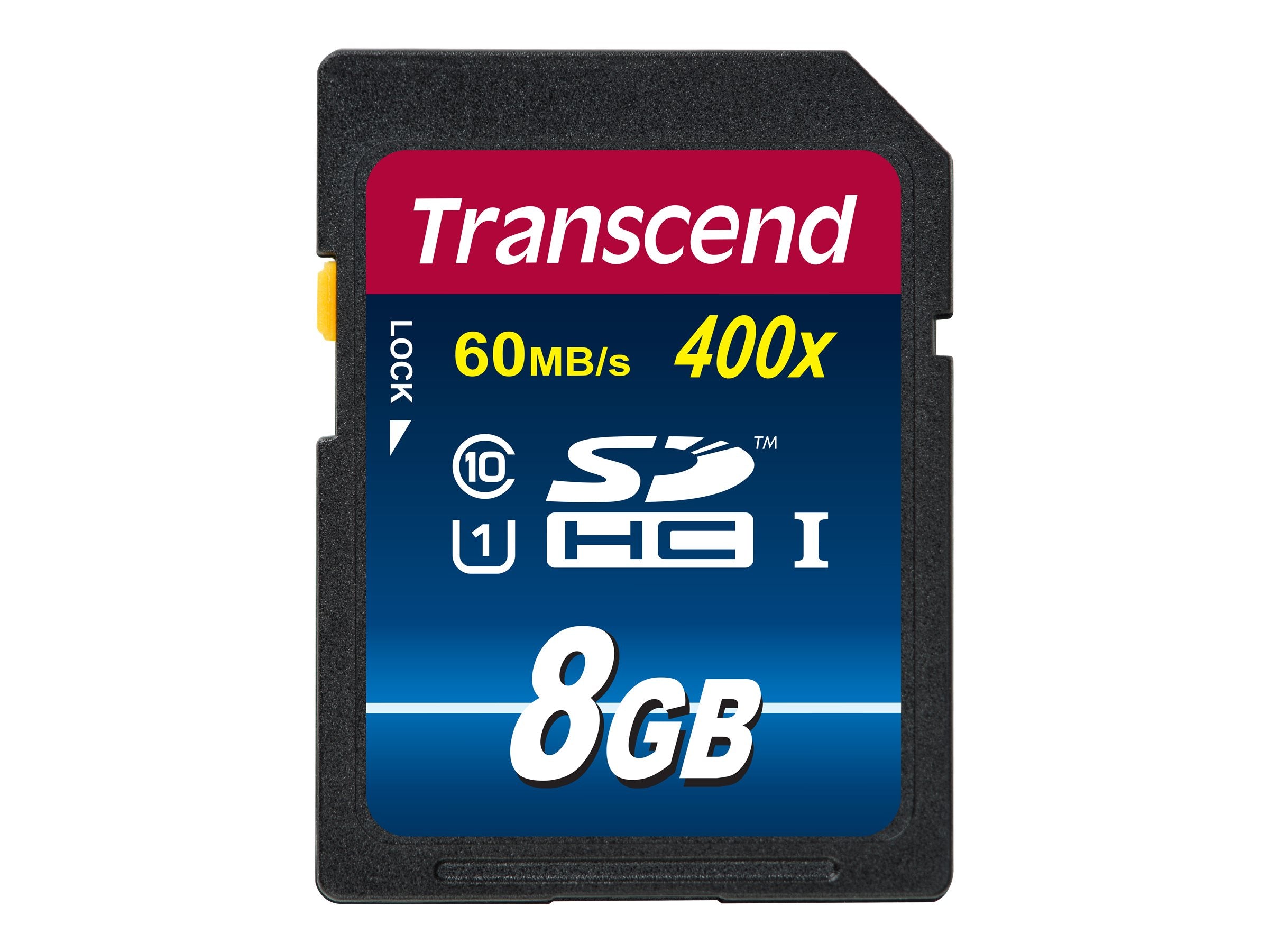 TRANSCEND Premium 8GB SDHC UHS-I Card Vorderansicht