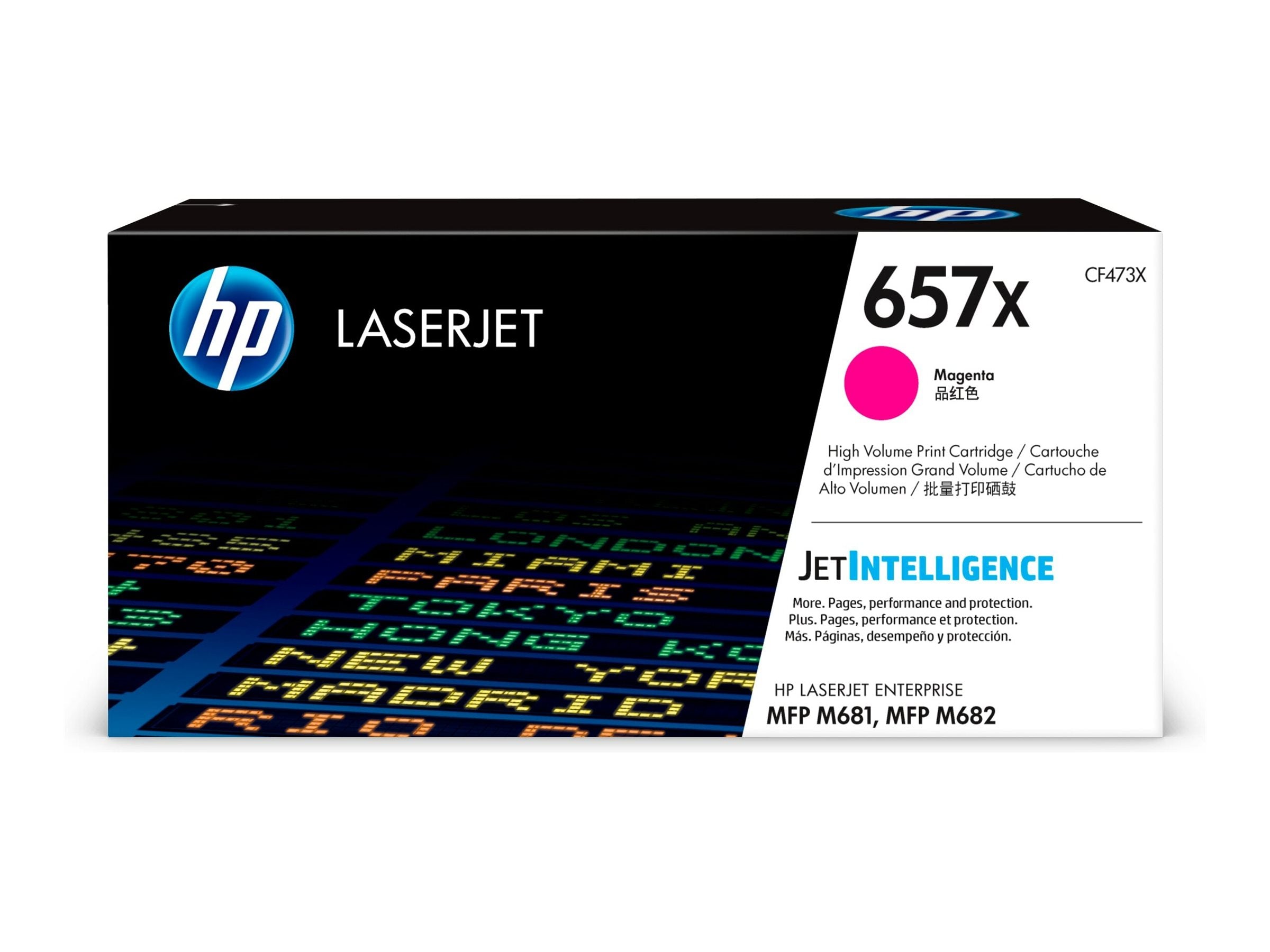 HP 657X original LaserJet Toner cartridge CF473X Magenta High Yield Seitenansicht