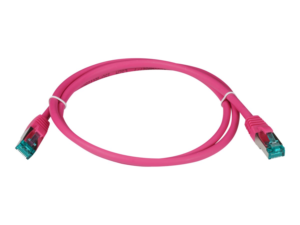 EFB RJ45 Patchkabel S/FTP Cat6A LSZH Magenta 1m - Vorderansicht