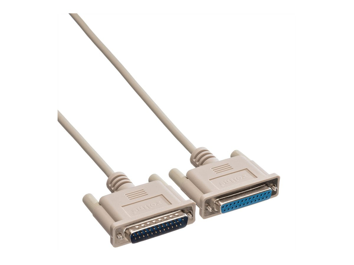 SECOMP ROLINE RS232 Kabel DB25 1:1 m/w 9m goldbeschichtet - Vorderansicht