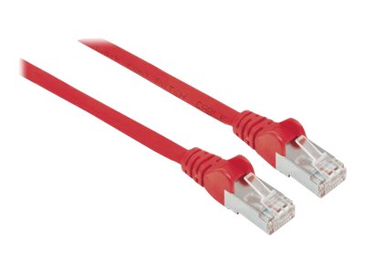 INTELLINET Cat6aPro Kabel Cat7 Rohkabel 0,5m rot RJ45 Anschluss