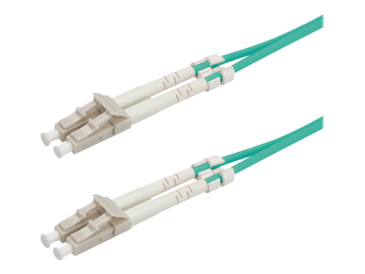 ROLINE LWL-Kabel 50/125um OM3 LC/LC Low-Loss-Stecker türkis 5m - Vorderansicht